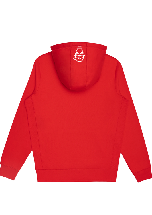 MkFlii R@DIANT RED ELEVATE ORGANIC PULLOVER HOODIE